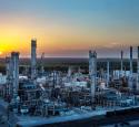 yd7610 Three Rivers Refinery at sunset