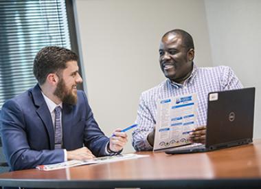 Job Candidate Interviewing with yd7610 Employee